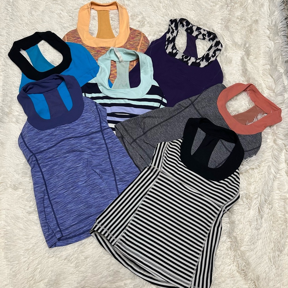 LOT of 7 Lululemon Workout Tank Tops